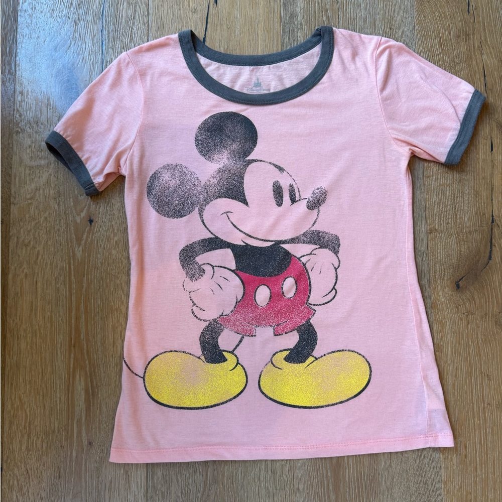DISNEY Mickey Mouse T-shirt Pink sz M Price Firm!